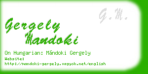 gergely mandoki business card